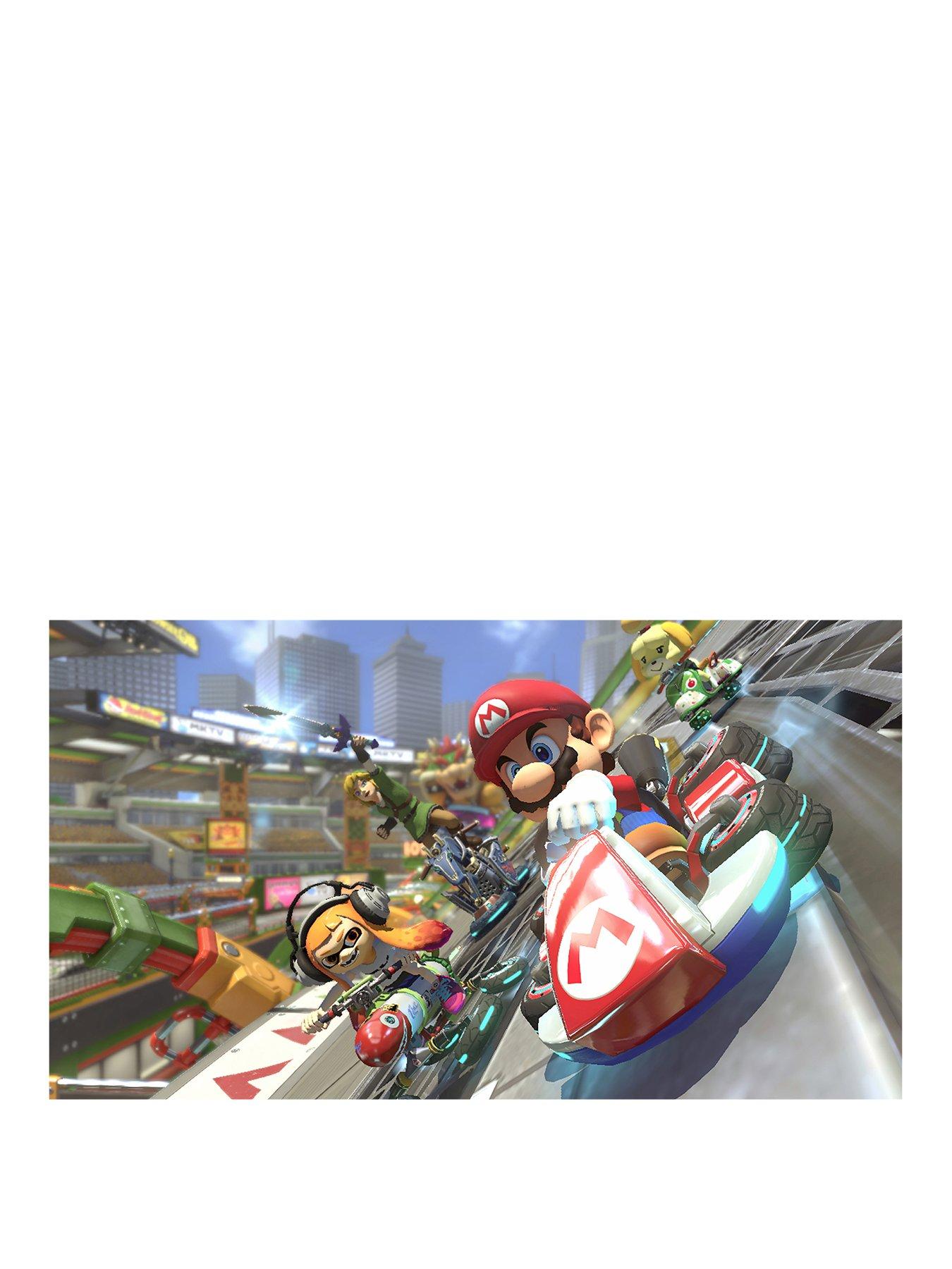  image of nintendo-switch-oled-nintendo-switchnbspoled-consolenbspwith-mario-kart-8-amp-splatoon-3