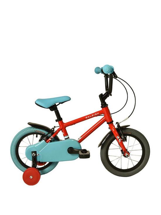 front image of raleigh-pop-14-inch-alloy-childrens-bike-red