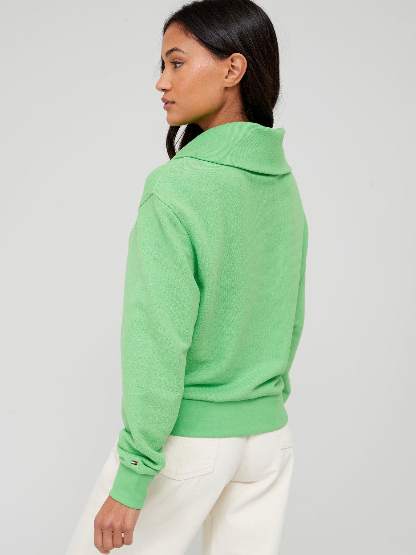  image of tommy-hilfiger-1985-regular-mini-logo-12-zip-green