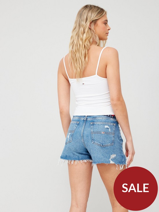 stillFront image of tommy-jeans-baby-colour-linear-strap-top-white