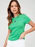  image of tommy-jeans-baby-ribbed-t-shirt-green