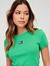  image of tommy-jeans-baby-ribbed-t-shirt-green