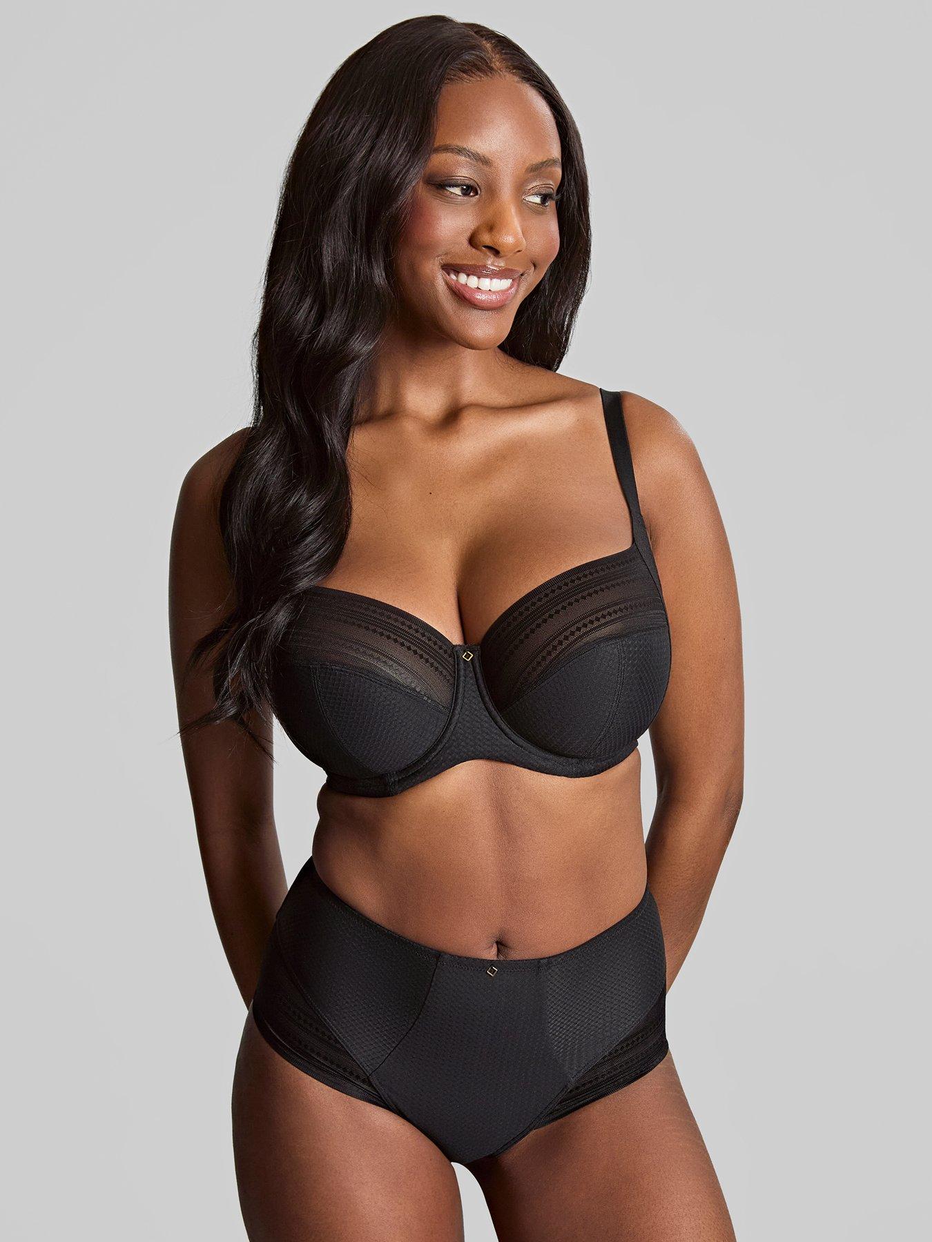  image of panache-serene-black-wired-full-cup-bra