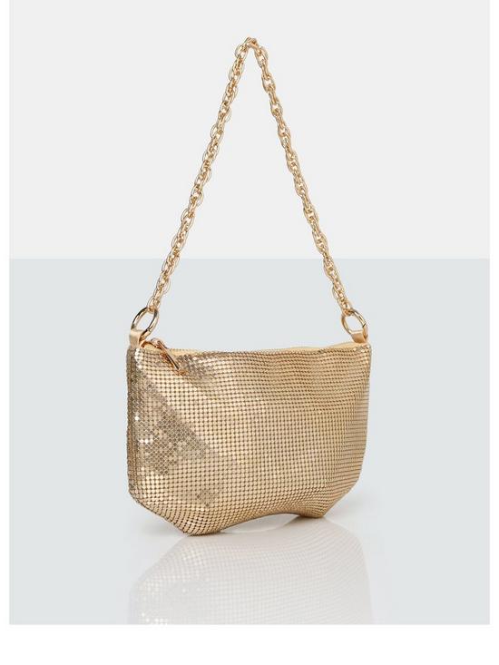 back image of public-desire-the-diamante-slouch-shoulder-bag-gold