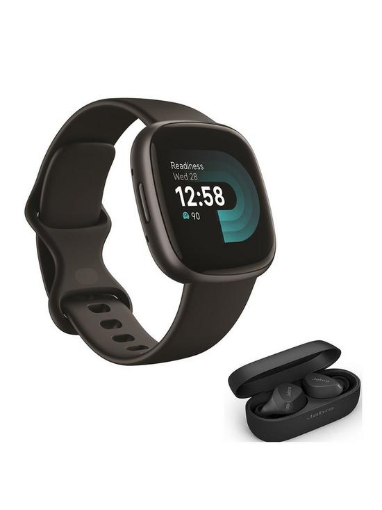 stillFront image of fitbit-versa-4-blackgraphite-fitness-smartwatch-with-built-in-gps-and-up-to-6-days-battery-lifenbspelite-4-active-bluetooth-active-noise-cancelling-earbuds