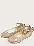  image of monsoon-girls-glitter-bow-ballerina-shoes-gold