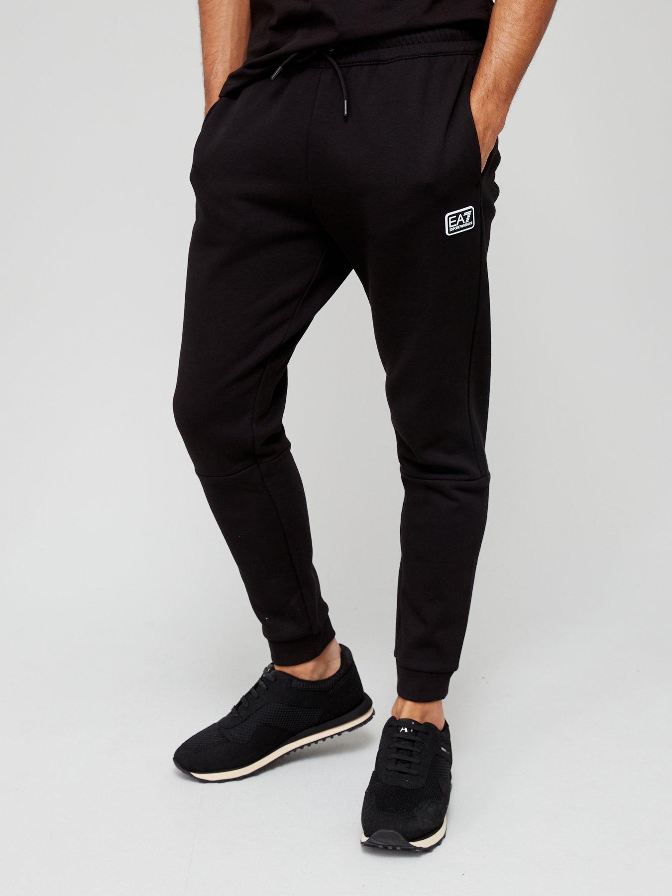 Ea7 discount black joggers