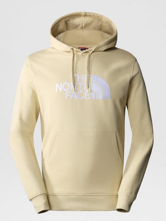 front image of the-north-face-light-drew-peak-pullover-hoodie-beige