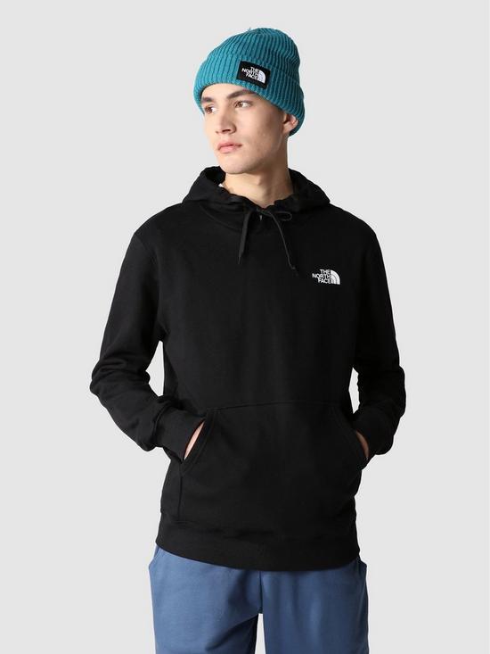 front image of the-north-face-simple-dome-hoodie-black