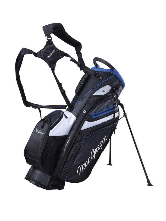 front image of macgregor-hybrid-14-golf-bag-black