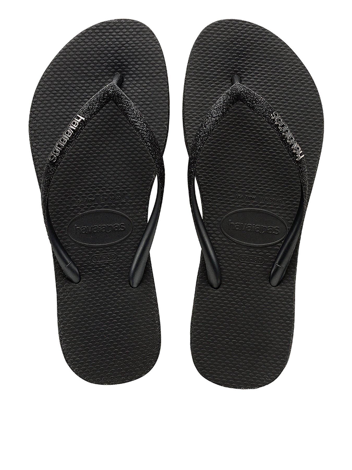 undefined Slim Sparkle Flip Flop - Black