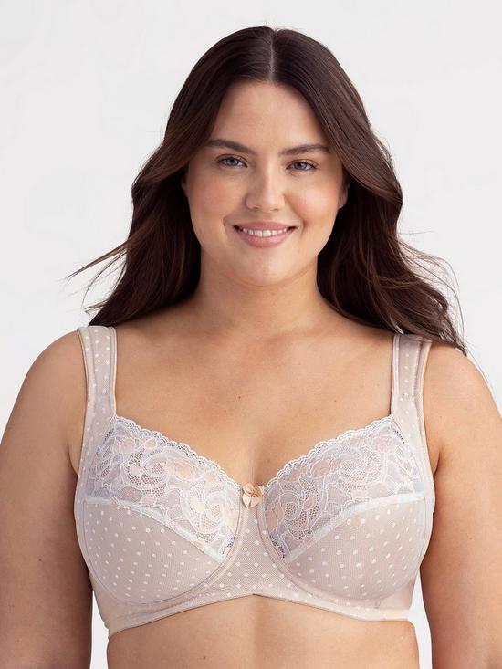 front image of miss-mary-of-sweden-miss-mary-dotty-delicious-lace-underwired-bra-beige