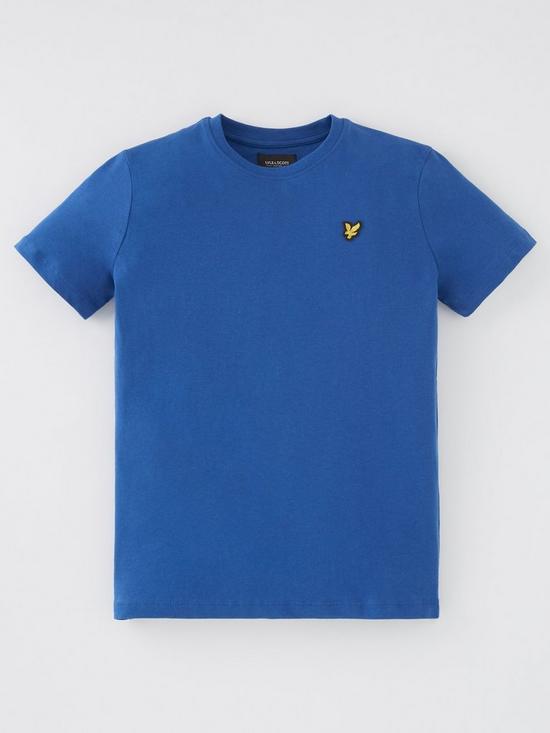front image of lyle-scott-boys-classic-t-shirt-galaxy-blue