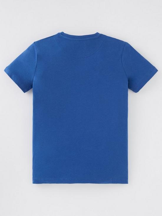 back image of lyle-scott-boys-classic-t-shirt-galaxy-blue