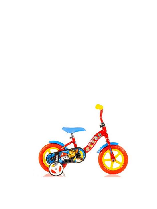 front image of paw-patrol-10-inch-bike