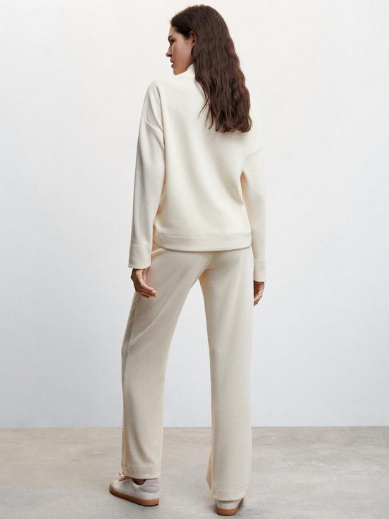stillFront image of mango-co-ord-fine-knitted-trouser-cream