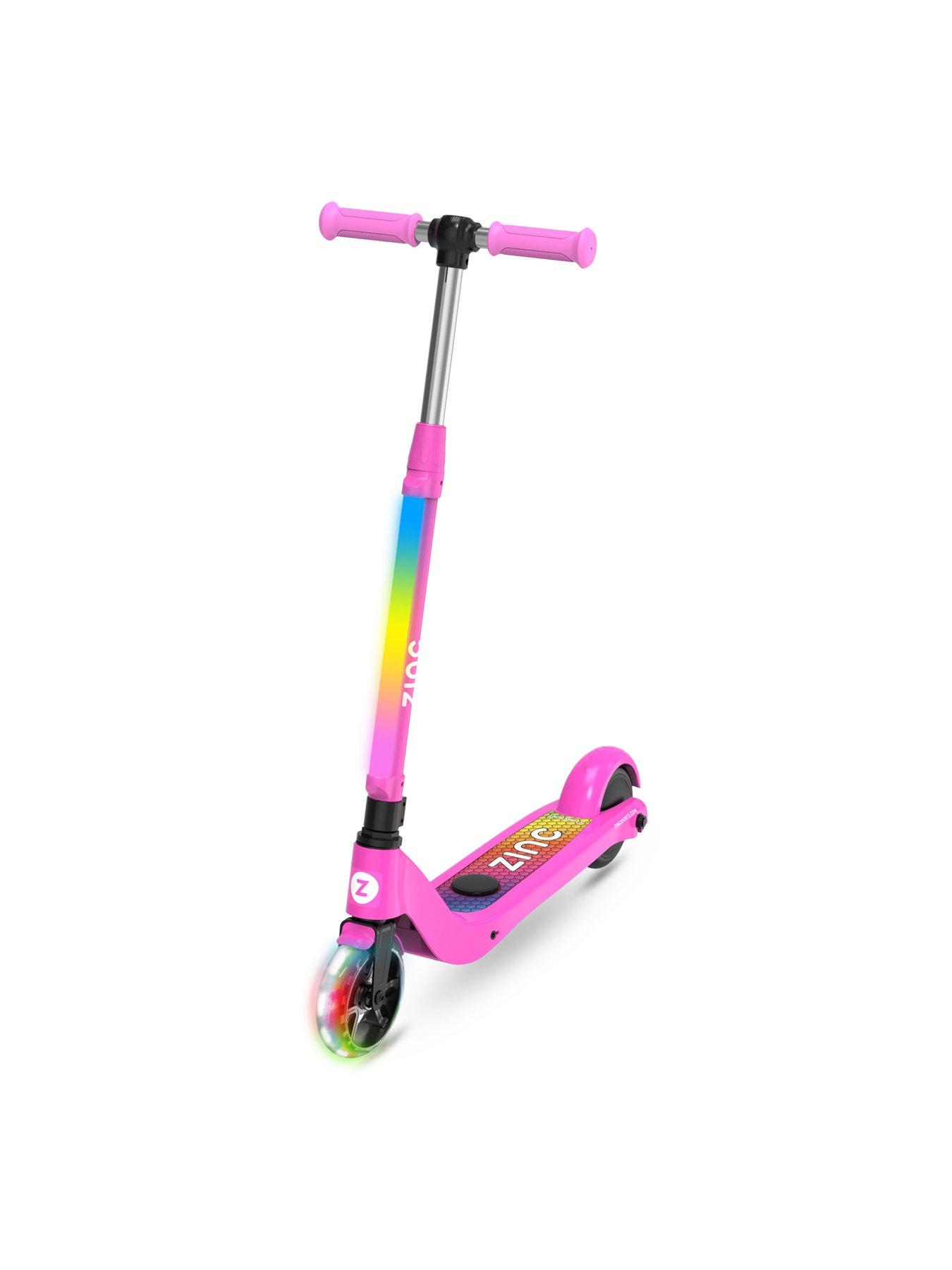  image of zinc-light-up-electric-starlight-scooter-pink