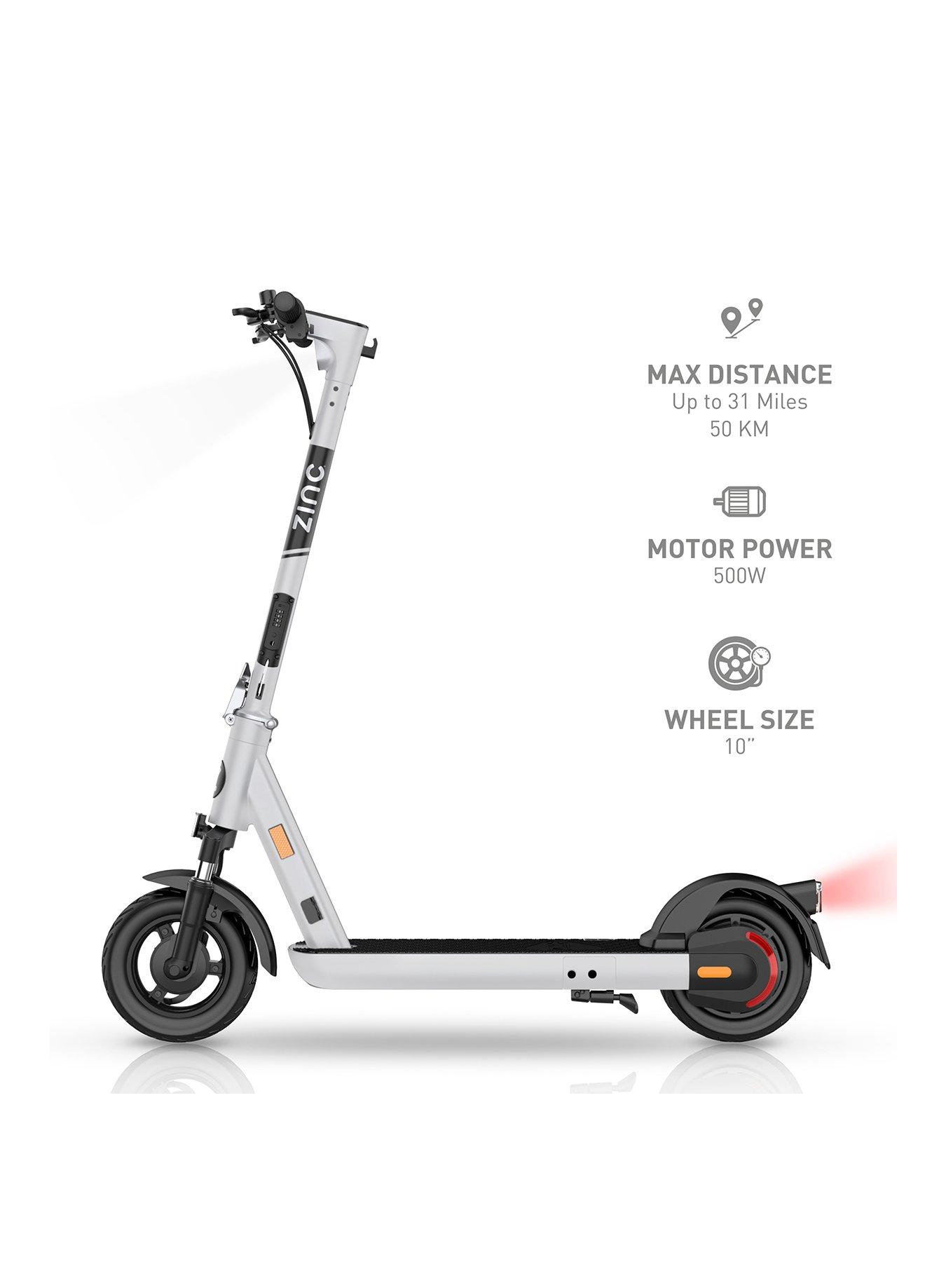  image of zinc-folding-electric-velocity-scooter-tempest-silver
