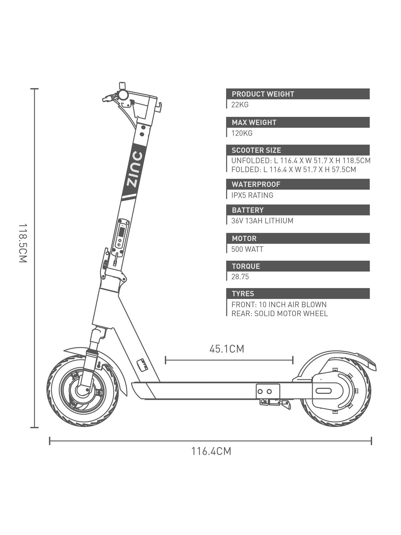  image of zinc-folding-electric-velocity-scooter-tempest-silver