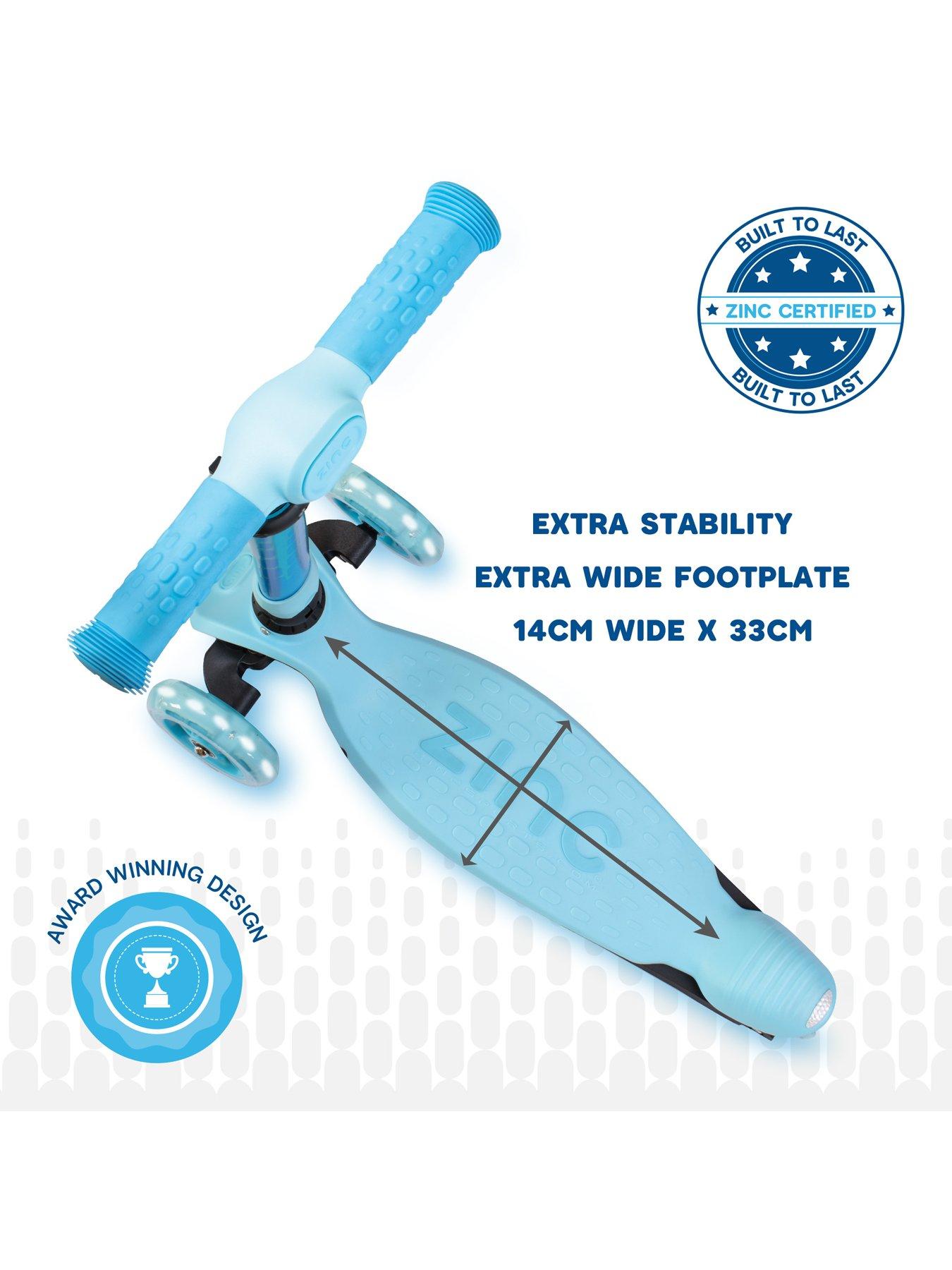 image of flyte-hy-pronbspzinc-three-wheeled-folding-flyte-scooter--nbspocean-blue