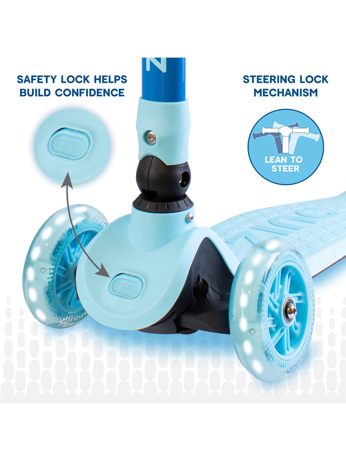  image of flyte-hy-pronbspzinc-three-wheeled-folding-flyte-scooter--nbspocean-blue