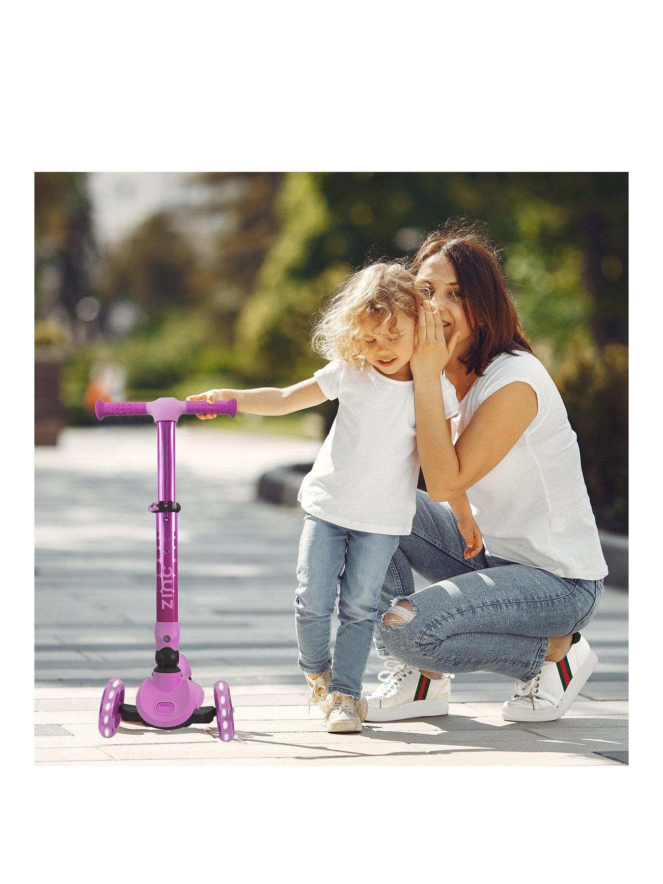 Image 2 of 8 of Zinc Three-Wheeled Folding Scooter - Ruby Pink
