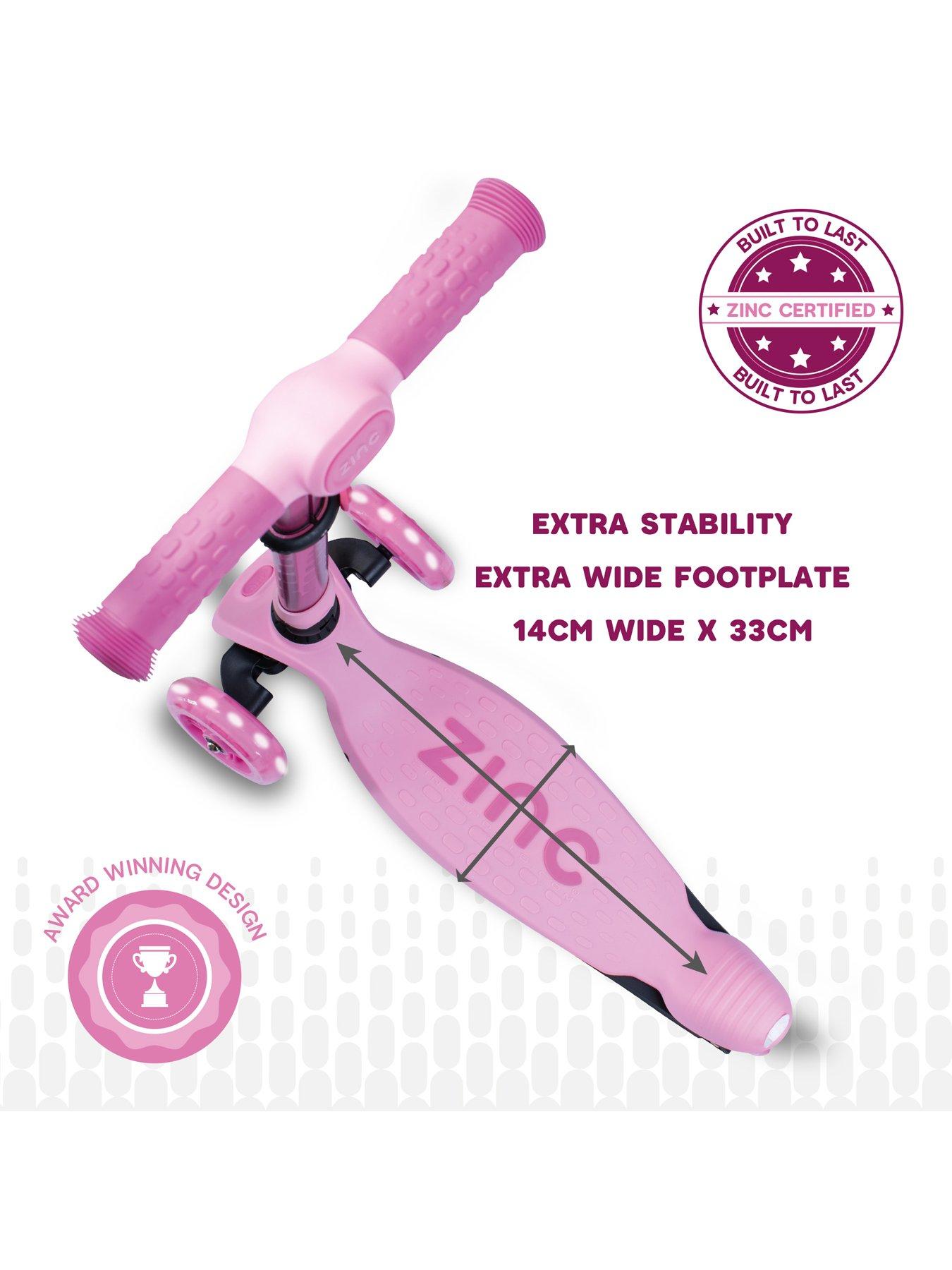Image 4 of 8 of Zinc Three-Wheeled Folding Scooter - Ruby Pink
