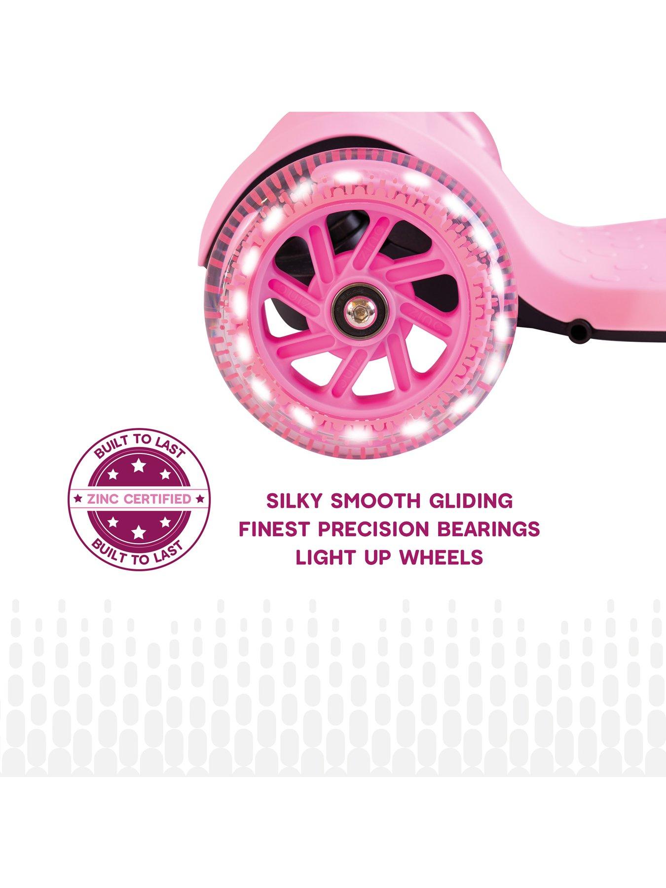 Image 7 of 8 of Zinc Three-Wheeled Folding Scooter - Ruby Pink
