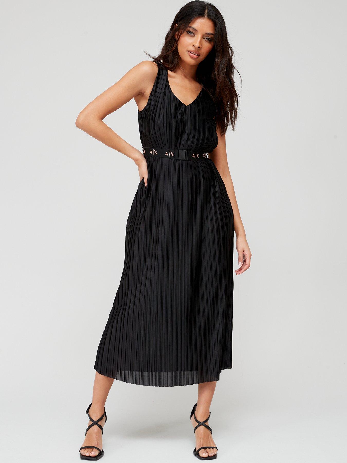 Armani Exchange Sleeveless Midi Dress black littlewoods