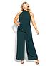  image of city-chic-class-halter-jumpsuit-green