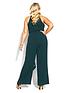  image of city-chic-class-halter-jumpsuit-green