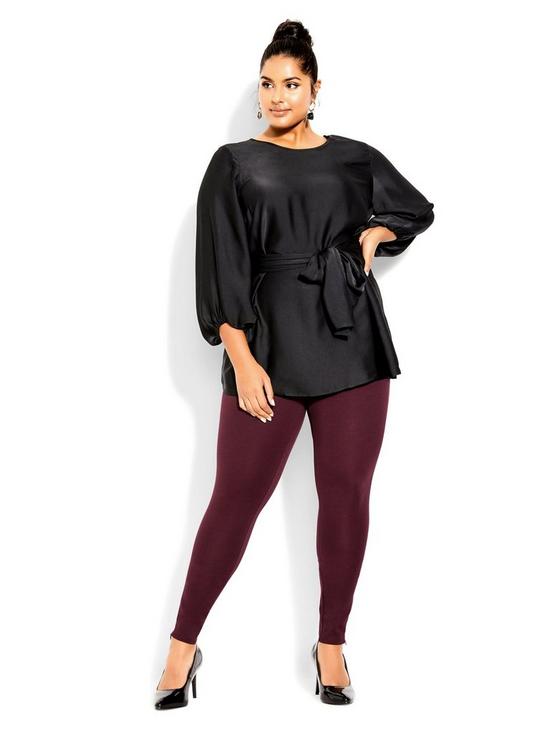 front image of city-chic-delilah-top-black