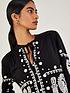  image of monsoon-placement-embroidered-jersey-top-black