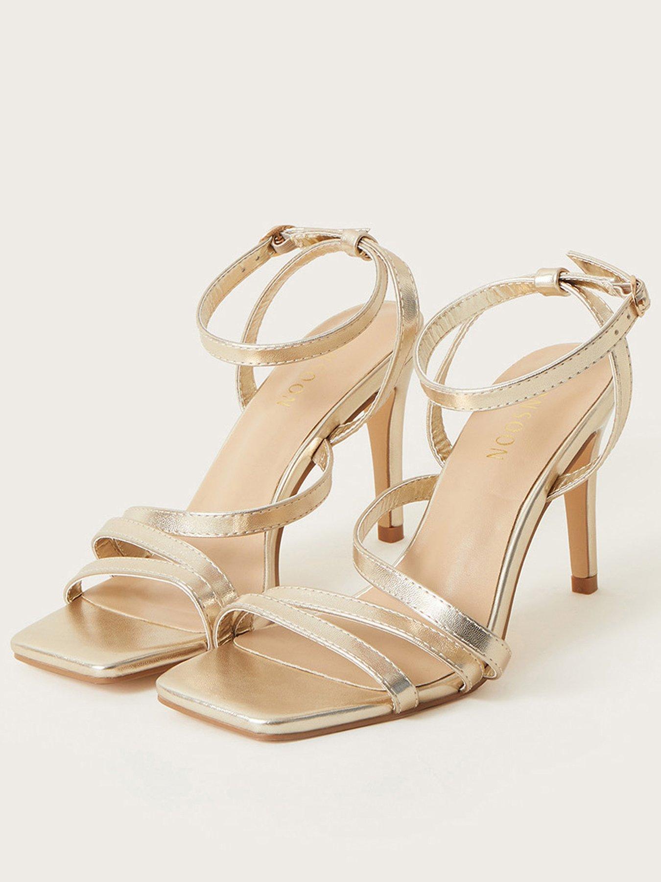 Monsoon Strappy Square Toe Sandal Gold