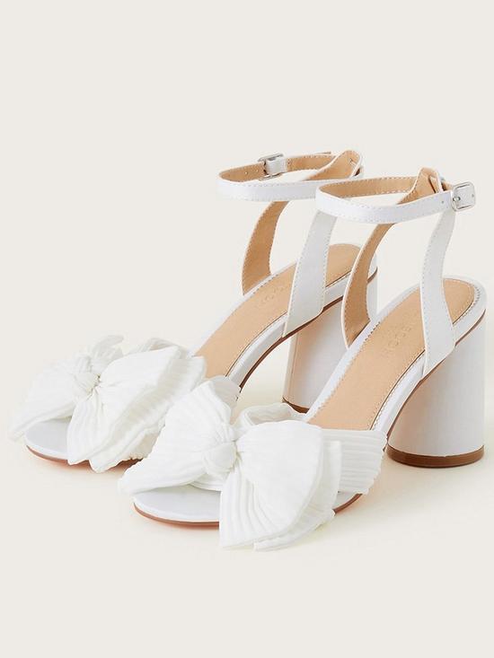 front image of monsoon-block-heel-bow-sandals-ivory