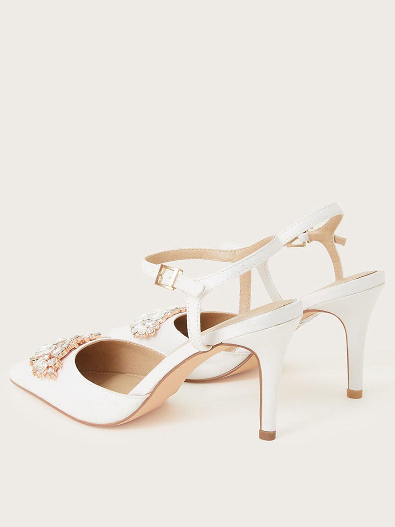  image of monsoon-two-part-diamante-trim-shoe-white