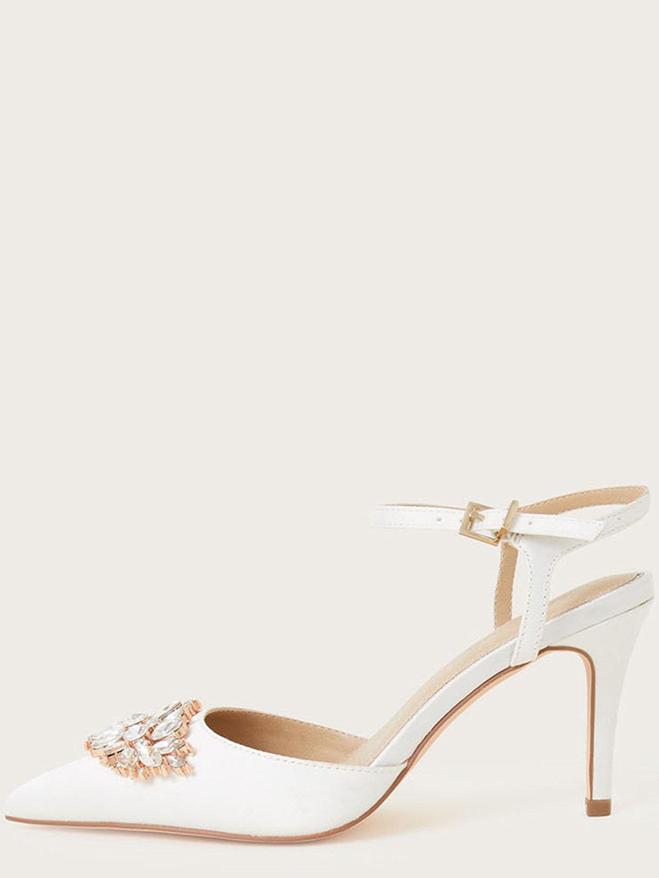  image of monsoon-two-part-diamante-trim-shoe-white