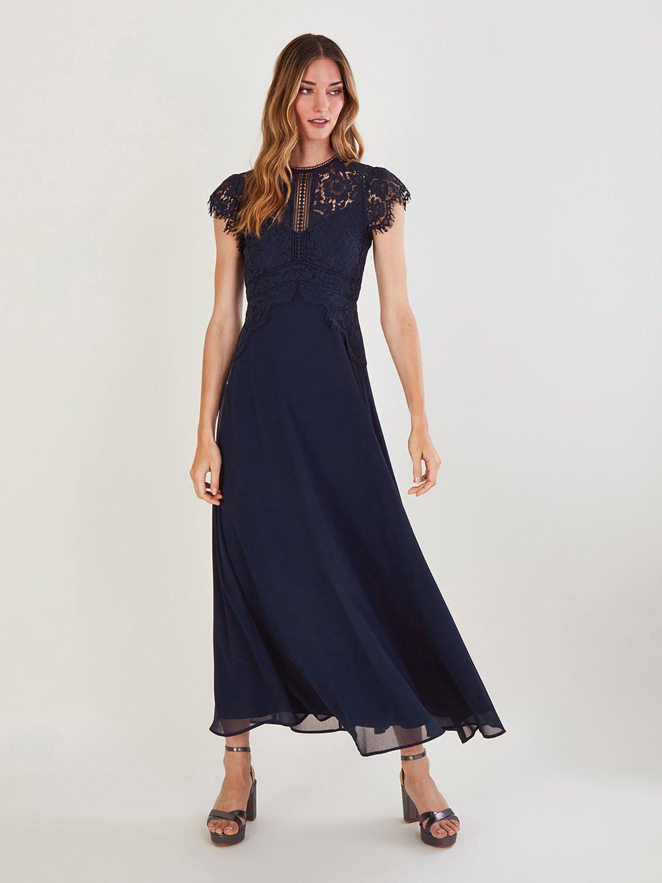 Navy lace sale bridesmaid dresses