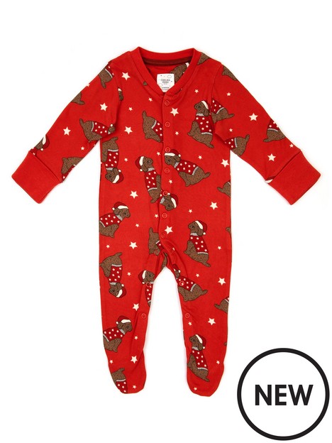 chelsea-peers-unisex-baby-christmas-cockapoo-sleepsuit-red