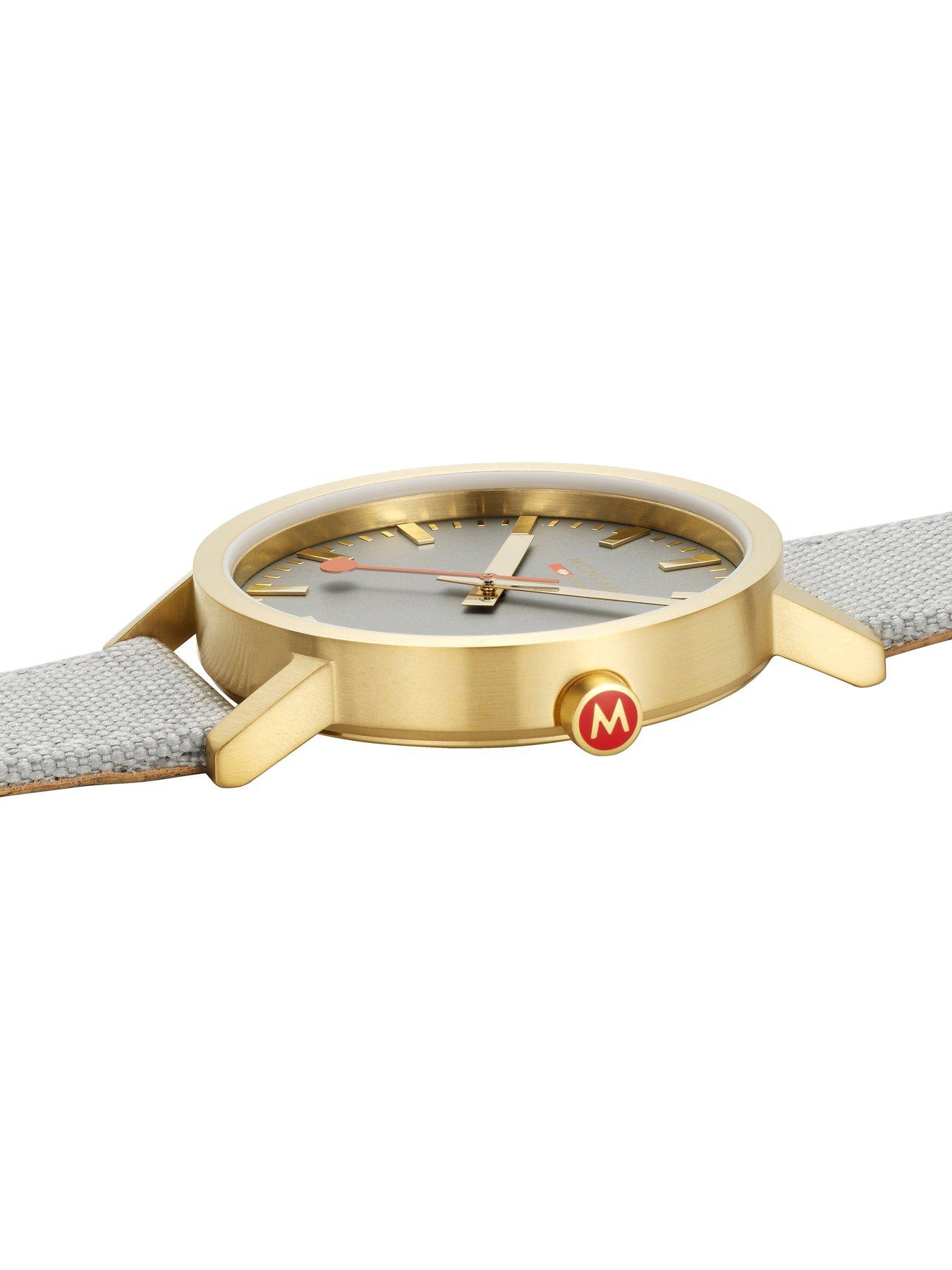 Image 3 of 8 of Mondaine Classic Golden 40mm Case Good Grey Watch