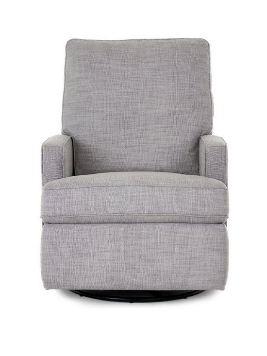 stillFront image of obaby-madison-swivel-glider-recliner-chair-pebble