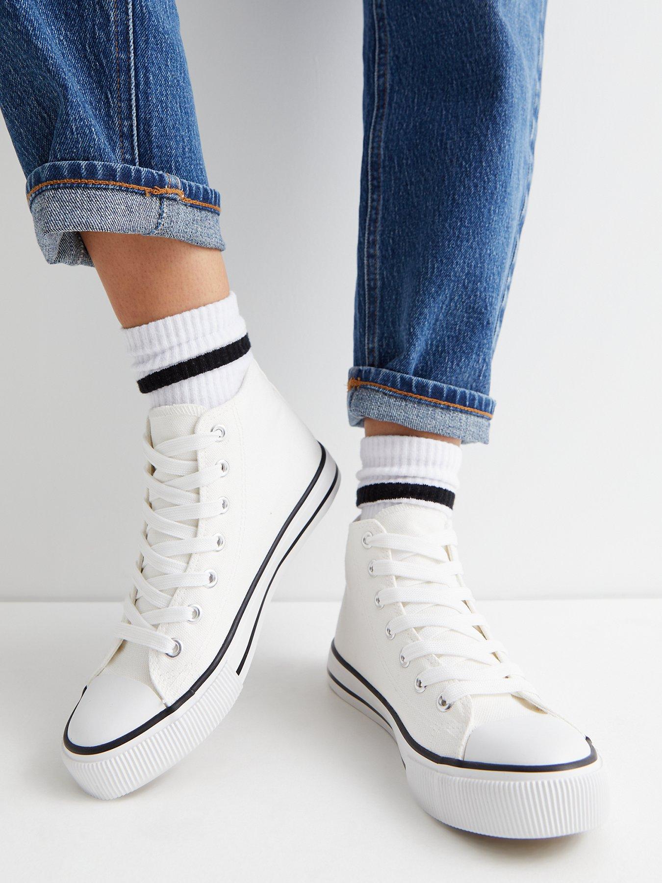 Canvas high top on sale trainers