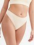  image of new-look-nude-pearl-ribbed-seamless-thong