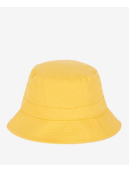 back image of barbour-boys-cascade-bucket-hat-yellow