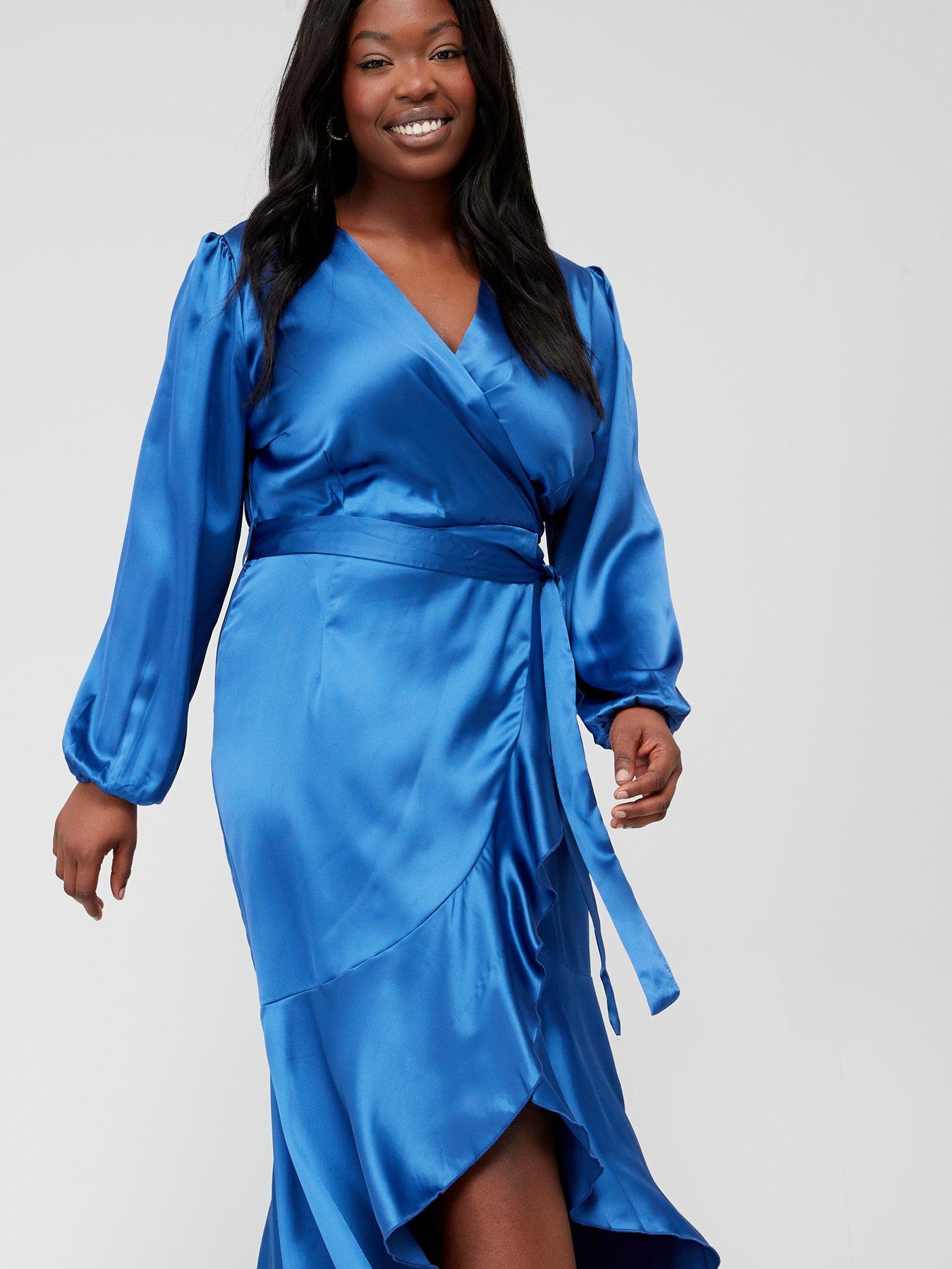 Quiz curve wrap dress hotsell