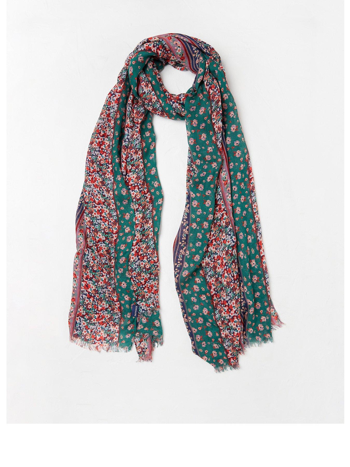  image of fatface-ditsy-patchwork-scarf-multi