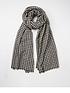  image of fatface-gingham-check-scarf-black