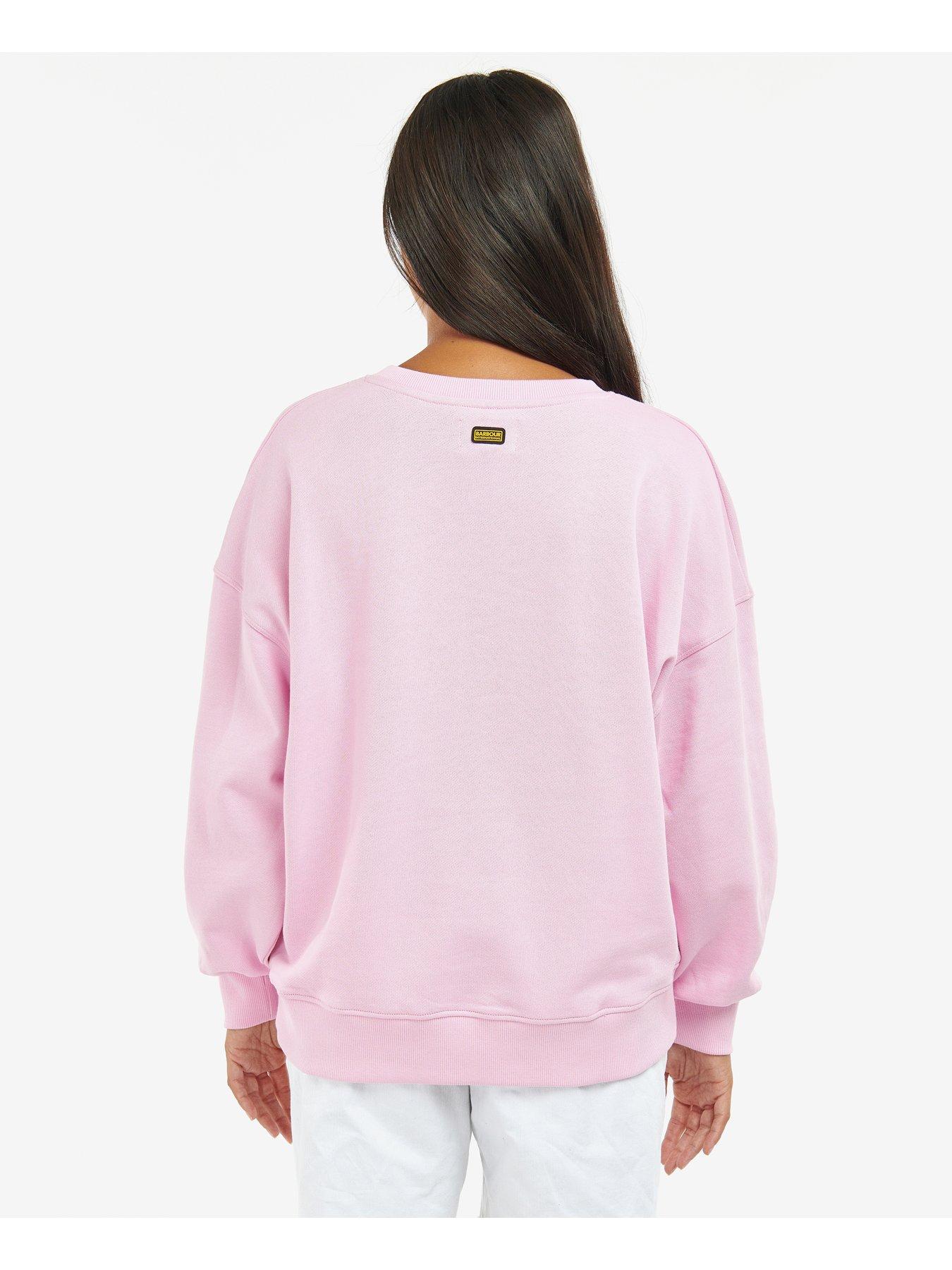 stillFront image of barbour-international-rossin-overlayer-sweatshirt-pink