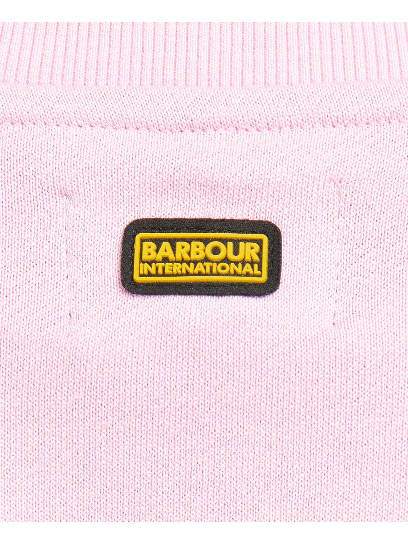  image of barbour-international-rossin-overlayer-sweatshirt-pink