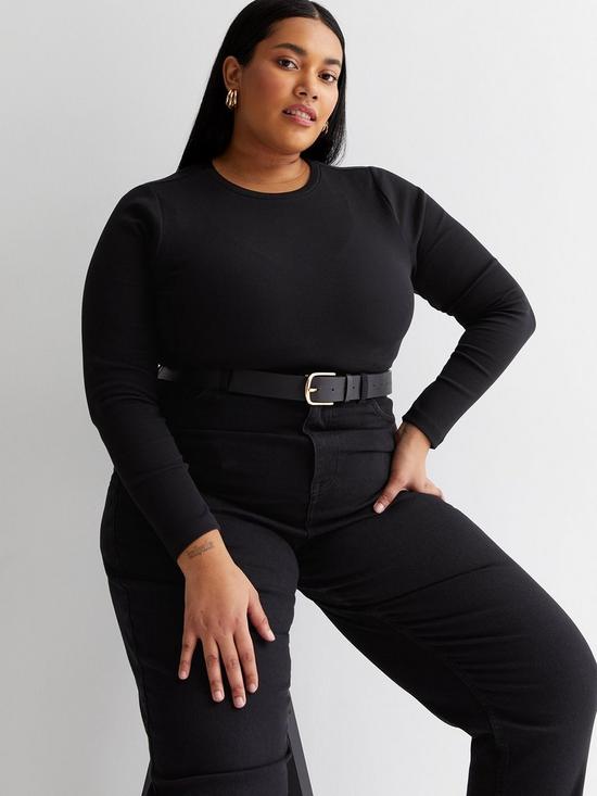 front image of new-look-curvesnbspribbed-jersey-crew-neck-bodysuit-black